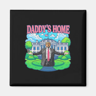 Pappas Hemma Vita huset 2025 President Trump 2 Magnet