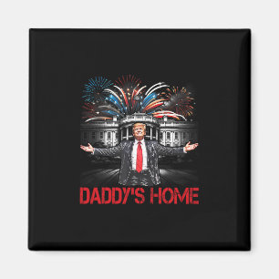 Pappas hemma Vita huset 2025 President Trump Magnet