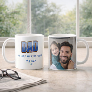 Pappas hjälte bästa vän foto mugg