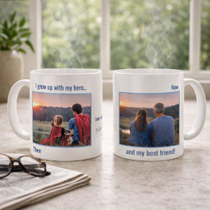 Pappas hjälte vän Personlig fotomugg Kaffemugg