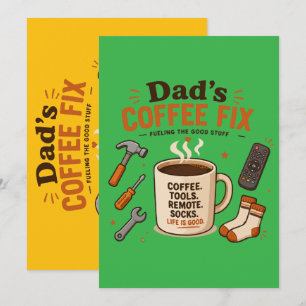 Pappas kaffefix Avslappnad liv design Julkort