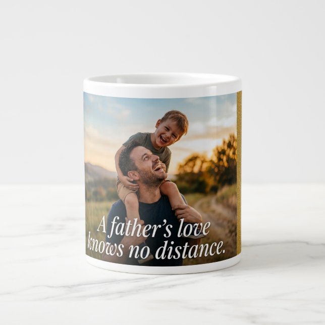 "Pappas kärlek känner inga gränser" Jumbo Mugg (Framsidan)