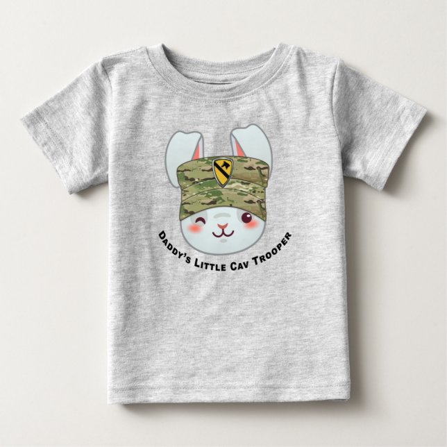 “Pappas lilla 1:a kavallerist” T Shirt (Framsida)