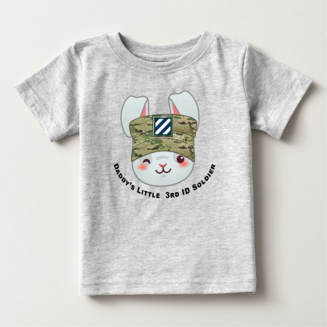 “Pappas lilla 3:e infanteridivisionens soldat” T Shirt (Framsida)