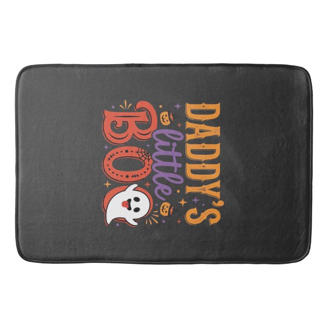 Pappas lilla Boo Halloween-spökdesign Badrumsmatta (Framsidan)