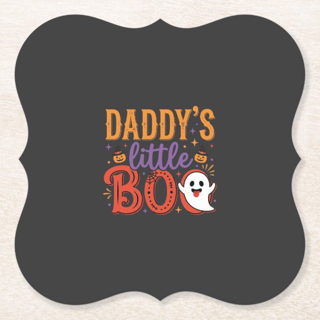Pappas lilla Boo Halloween-spökdesign Underlägg Papper (Framsida)