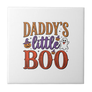 Pappas lilla Boo Vintage Halloween Kakelplatta