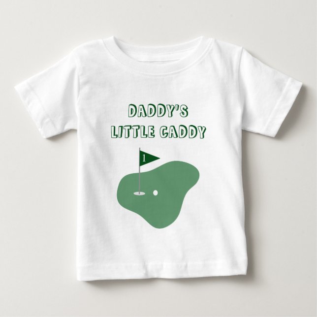 Pappas lilla caddy golfpojke t shirt (Framsida)