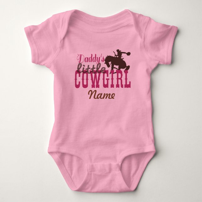 "Pappas lilla cowgirl" Tutu-bodysuit T Shirt (Framsida)