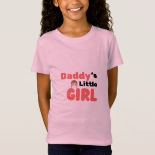 Pappas lilla flicka T-shirt - Söt rosa flicka Tee