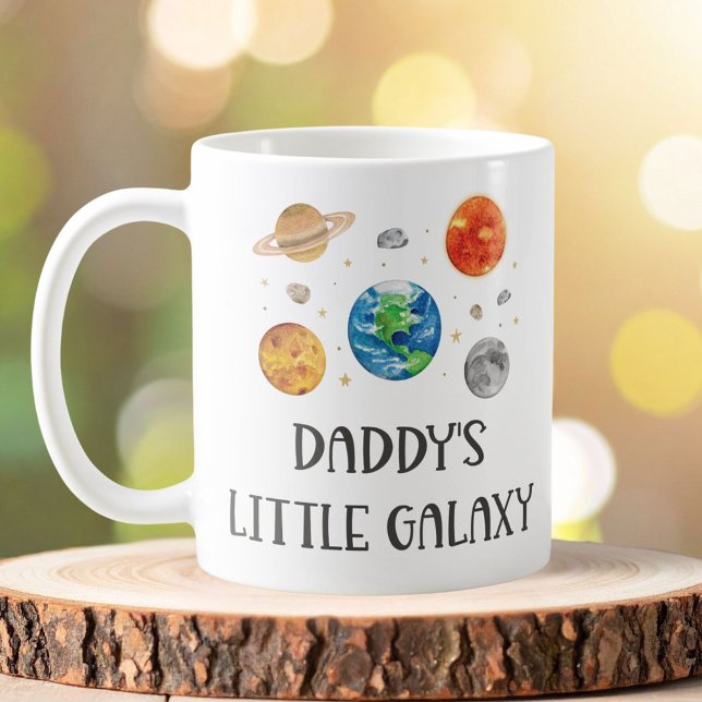 Pappas lilla galax rolig rymd-citat för barn kaffemugg (Skapare uppladdad)