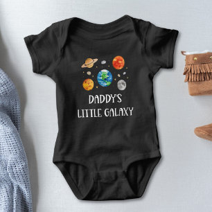 Pappas lilla galax roligt citat vattenfärg rymden t shirt
