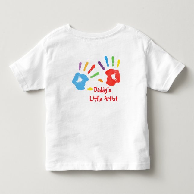 Pappas lilla konstnär – Barn T-shirt (Baksida)