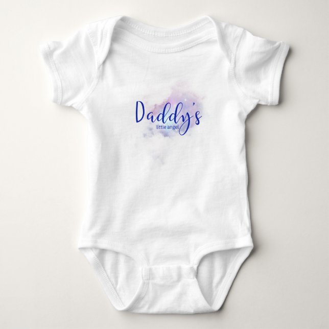 Pappas lilla krigarängel baby bodysuit t shirt (Framsida)