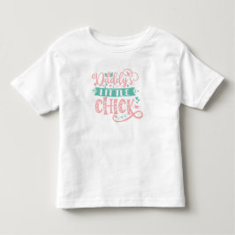 Pappas lilla kyckling söt flickaktig påsk t shirt