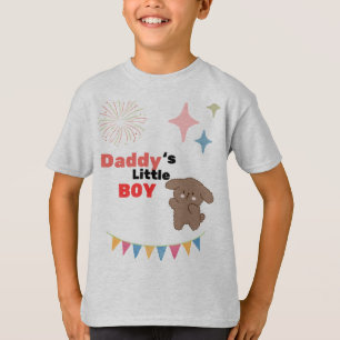 Pappas lilla pojke Söt hund Heathergrå ungdom  T Shirt