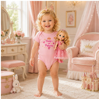 Pappas lilla prinsessa baby bodysuit t shirt