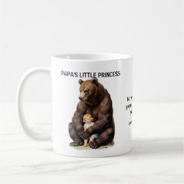 Pappas lilla prinsessa Folk Art Björn Fars dag Mug Kaffemugg