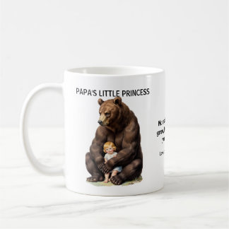 Pappas lilla prinsessa Folk Art Björn Fars dag Mug Kaffemugg