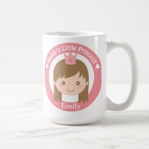 Pappas lilla prinsessa Söt prinsessa med tiara Kaffemugg