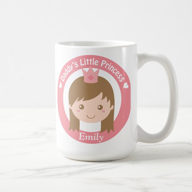 Pappas lilla prinsessa Söt prinsessa med tiara Kaffemugg (Höger)