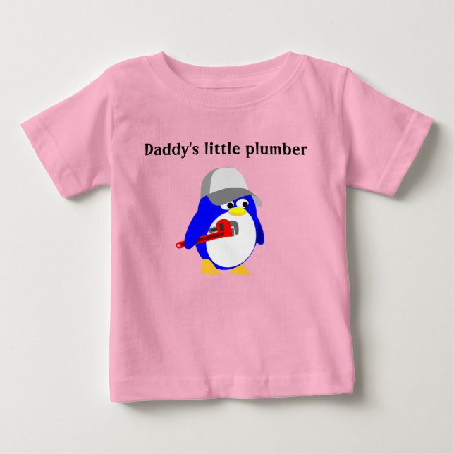 Pappas lilla rörmokare t shirt (Framsida)