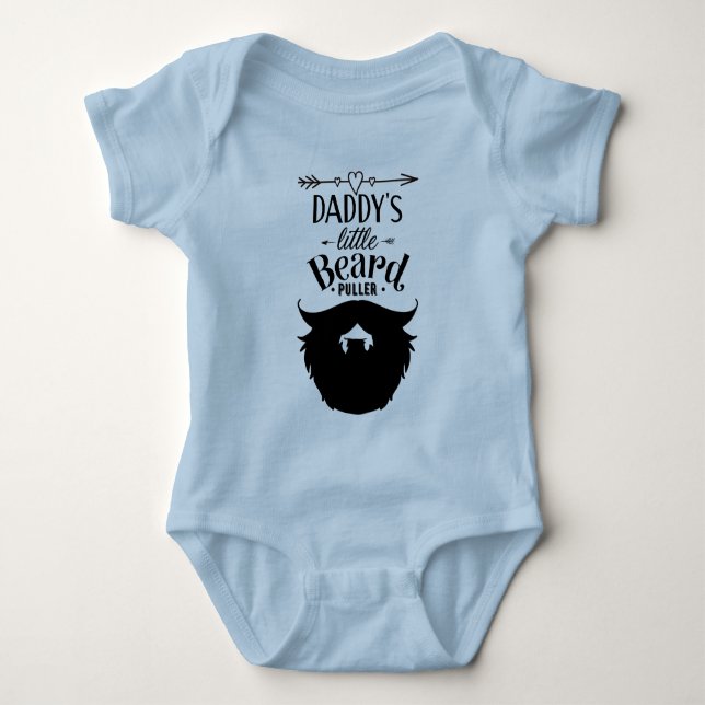 Pappas lilla skäggdragande skjorta blå t shirt (Framsida)