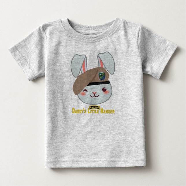 "pappas lilla Skogsvaktare Bunny" Baby T-Shirt (Framsida)