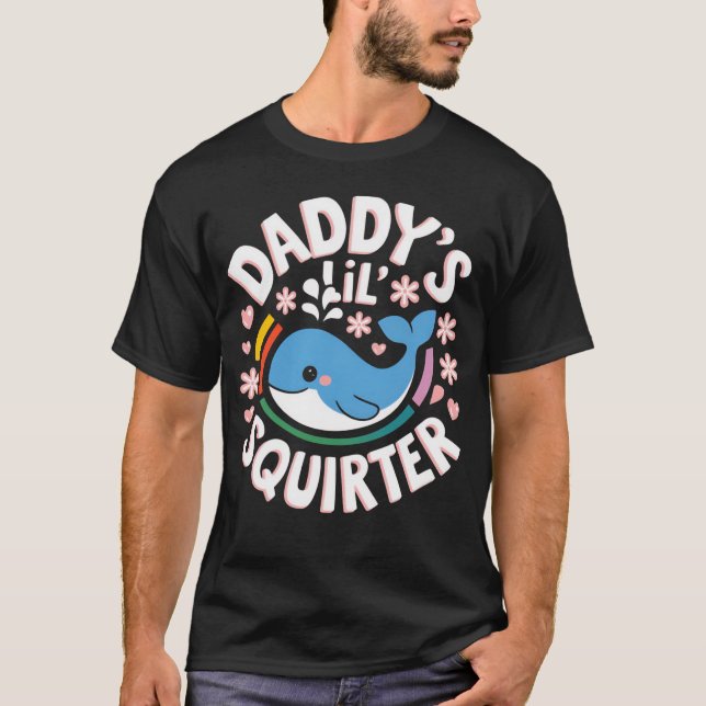 Pappas lilla sprutare Pastellvalhajar T Shirt (Framsida)