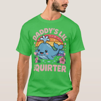 Pappas lilla sprutare Roligt skämt Olämplig Emb T Shirt