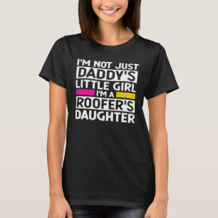 Pappas lilla tjej takläggare dotter tak mekaniker t shirt