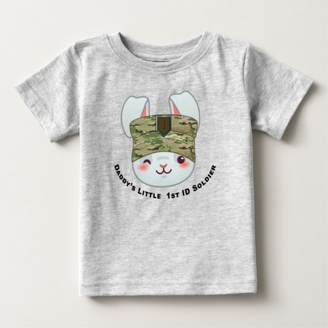 "Pappa's Little 1st ID Soldier" T Shirt (Framsida)
