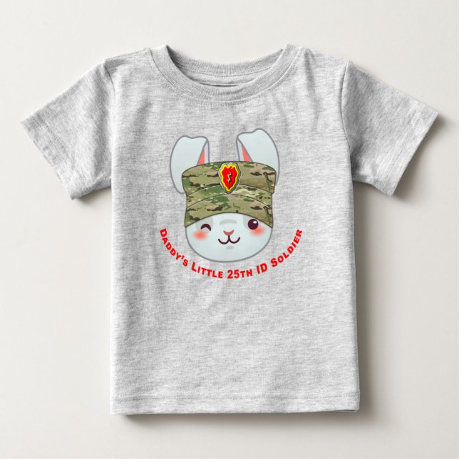 "Pappa's Little 25th Infantry Division Soldier" T Shirt (Framsida)
