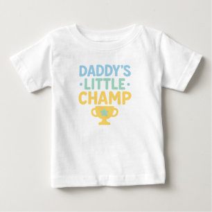 Pappa's Little Champ - Cute Kids Design with Troph T Shirt