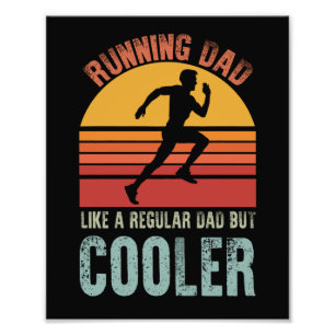 Pappas löparpresent till fars dag Maratonlöpare Pa Fototryck
