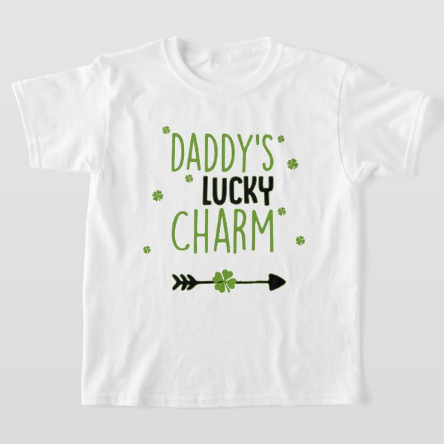 Pappa's Lucky Charm St patricks day Design T Shirt (Laydown)