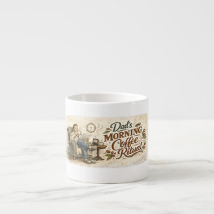 Pappas morgonkafferitual Rolig kaffemugg Espressomugg