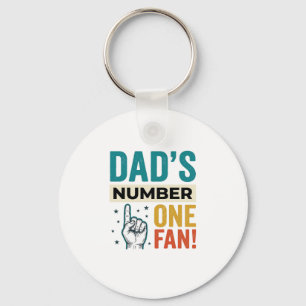 Pappas nummer ett fan vintage familjedesign_1 nyckelring
