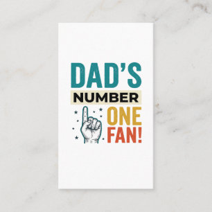 Pappas nummer ett fan vintage familjedesign_1 visitkort