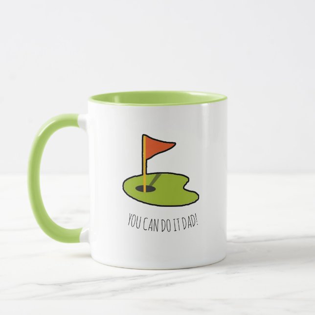 Pappas present kaffemugge med golf mugg (Vänster)