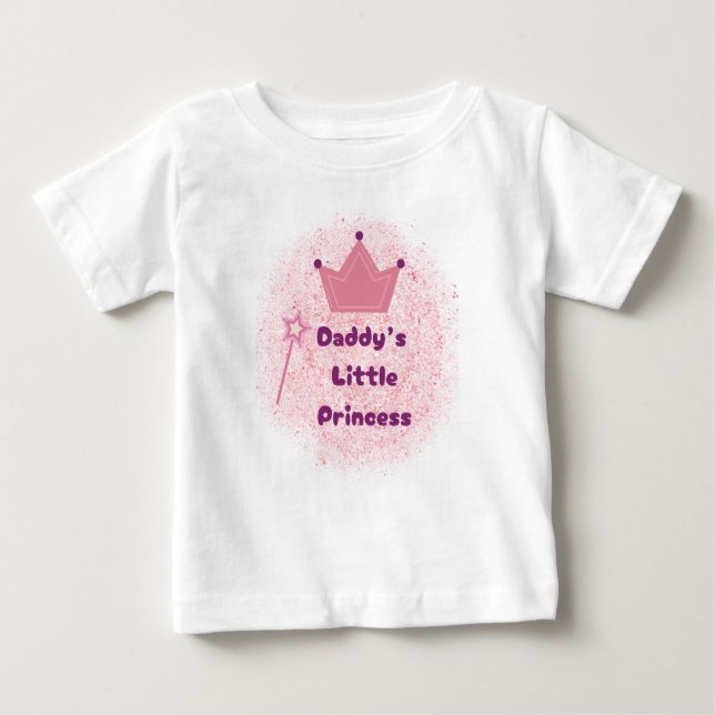 Pappas prinsessa baby t-shirt  (Framsida)