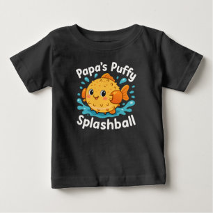 Pappa's Puffy Splashball Funny Vatten Fish T Shirt