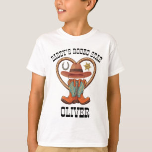 Pappas Rodeo Stjärna - Liten Cowboy T Shirt