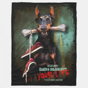 Pappa's Saker, Ditt liv: Dobermann & Bone - Lustig Fleecefilt