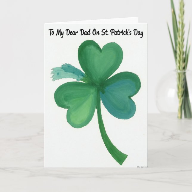 Pappas Shamrock St Patricks Day-kort Kort (Framsida)