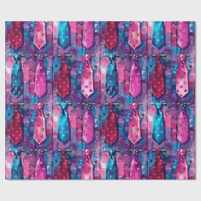 Pappas slipsamling Matt inslagspapper Presentpapper (Platt)