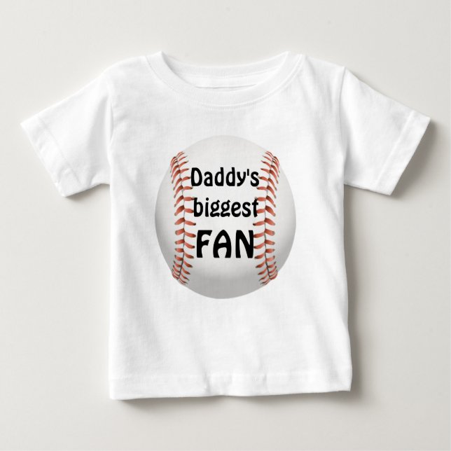 Pappas största fan familj baseball t shirt (Framsida)