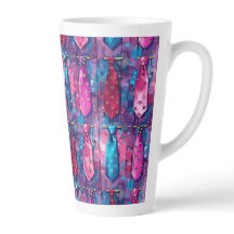 Pappas Tie Samling Stor Keramisk Latte Mugg