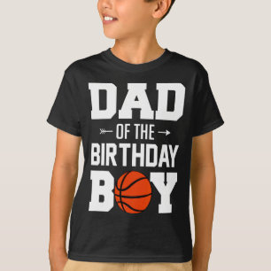 Pappas till födelsedags pojken basketpojken fami t shirt