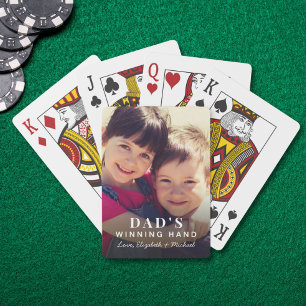 Pappas vinnande hand foto spelar casinokort